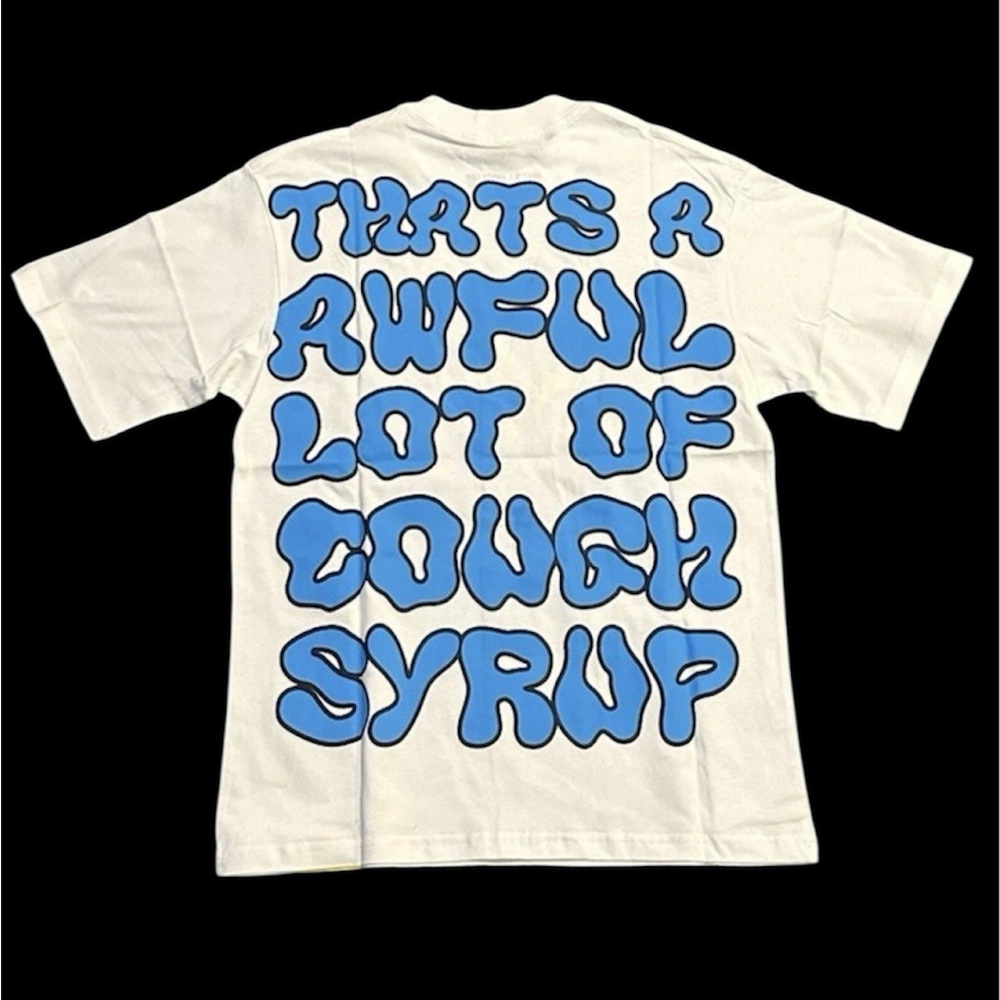 Awful Lot Of Cough Syrup Graphic Tee White L NWT - Picture 2 of 5